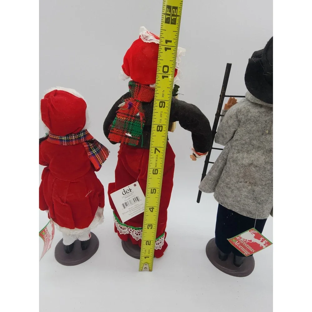 Dennis East International Christmas Morning Carolers Set of 3 Figurines 11 inch